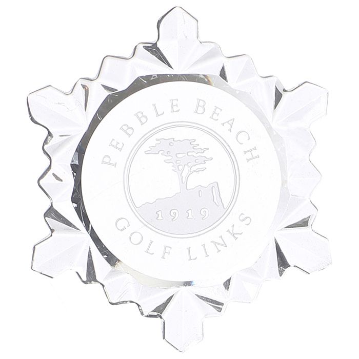 Pebble Beach Golf Links Etched Snowflake Ornament