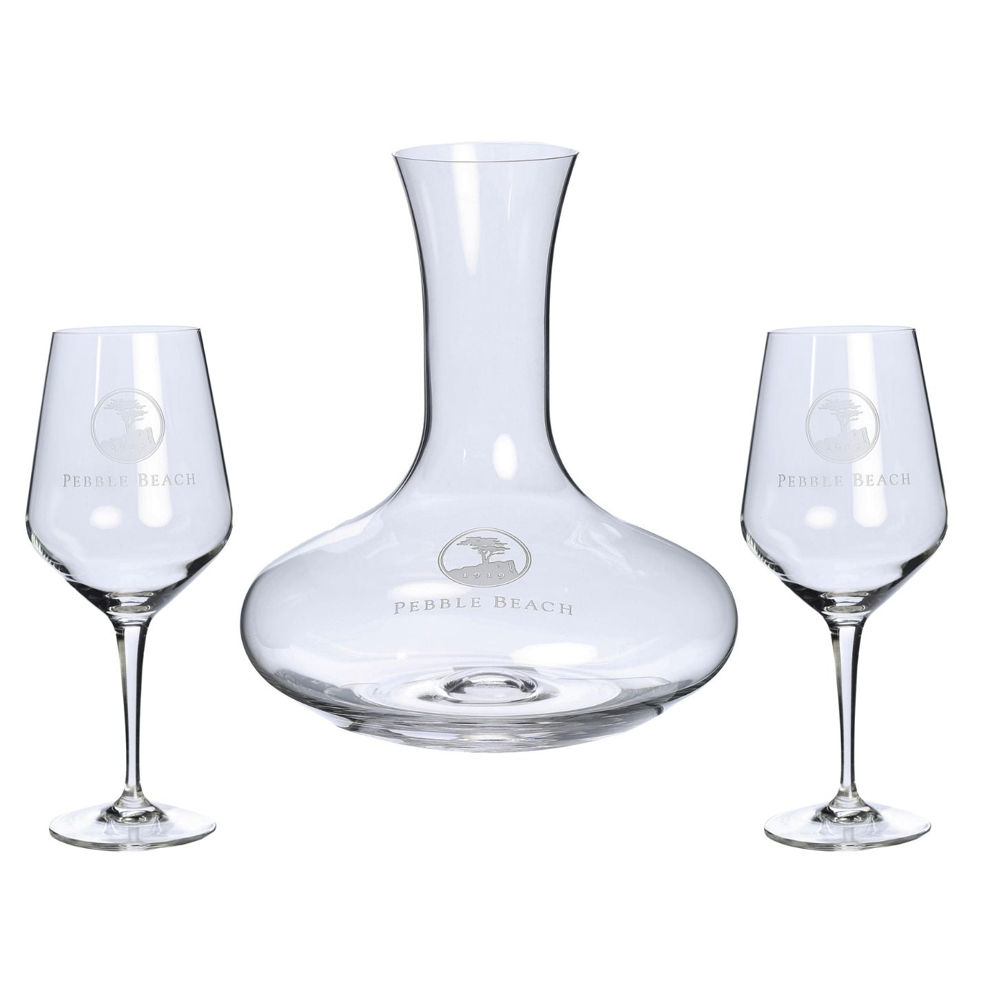 Pebble Beach Wine Decanter and Wine Glasses Set