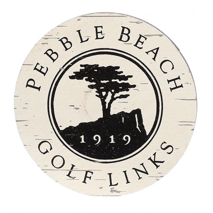 White Pebble Beach Golf Links logo magnet on a white background