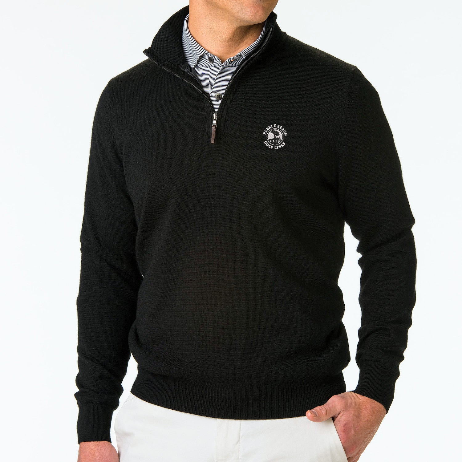 Pebble Beach Baruffa Merino 1/4 Zip Windsweater by Fairway & Greene