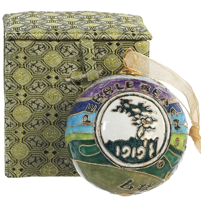 Pebble Beach Glass Ornament by Kitty Keller