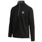 Black quarter-zip pullover with a Pebble Beach logo on the chest against a white background