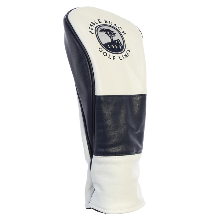 Golf club head cover with Pebble Beach Golf Links logo on a white background