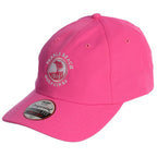 Pink cap with a pebble beach logo  on a white background