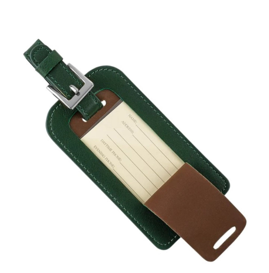Pebble Beach Leather Luggage Tag