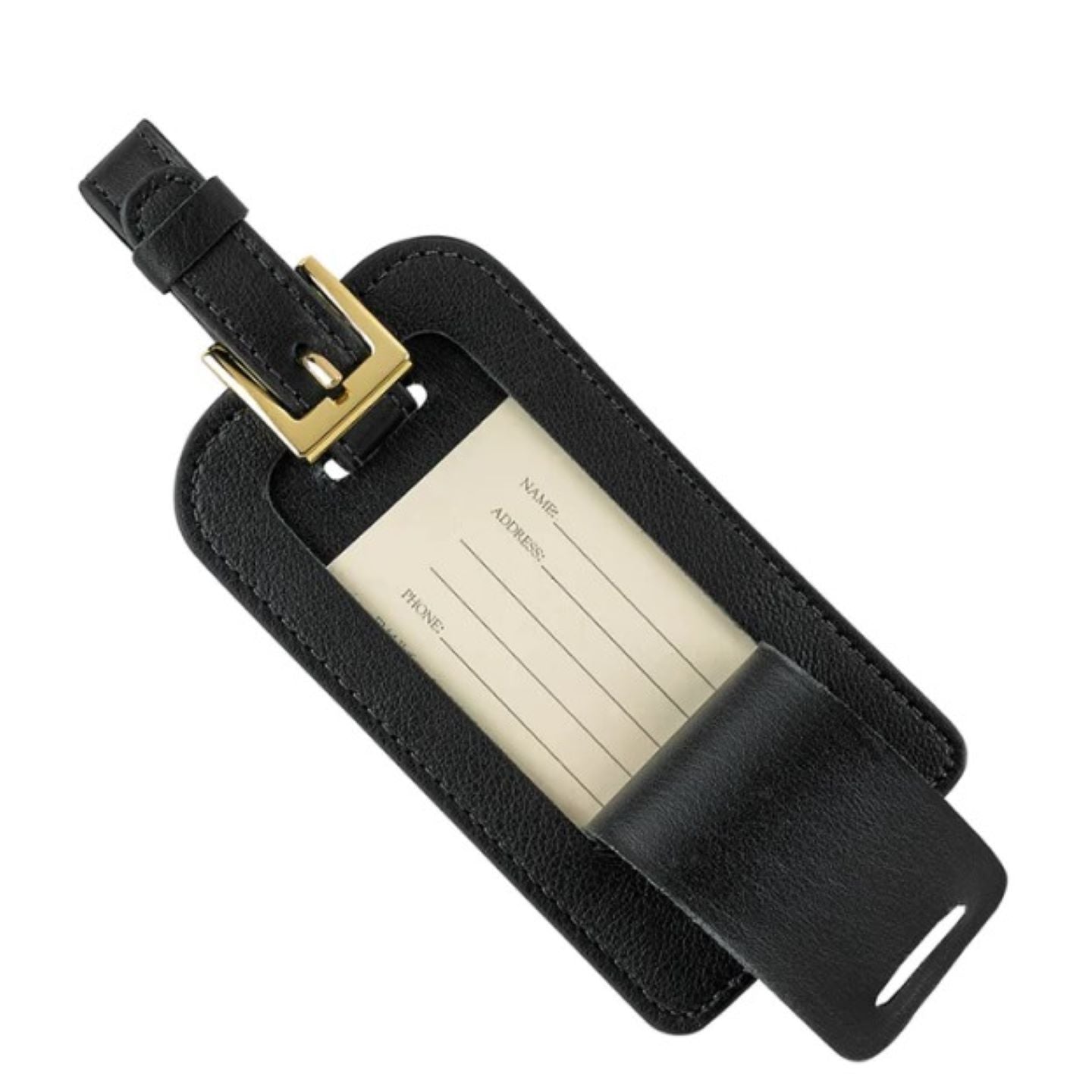 Pebble Beach Leather Luggage Tag