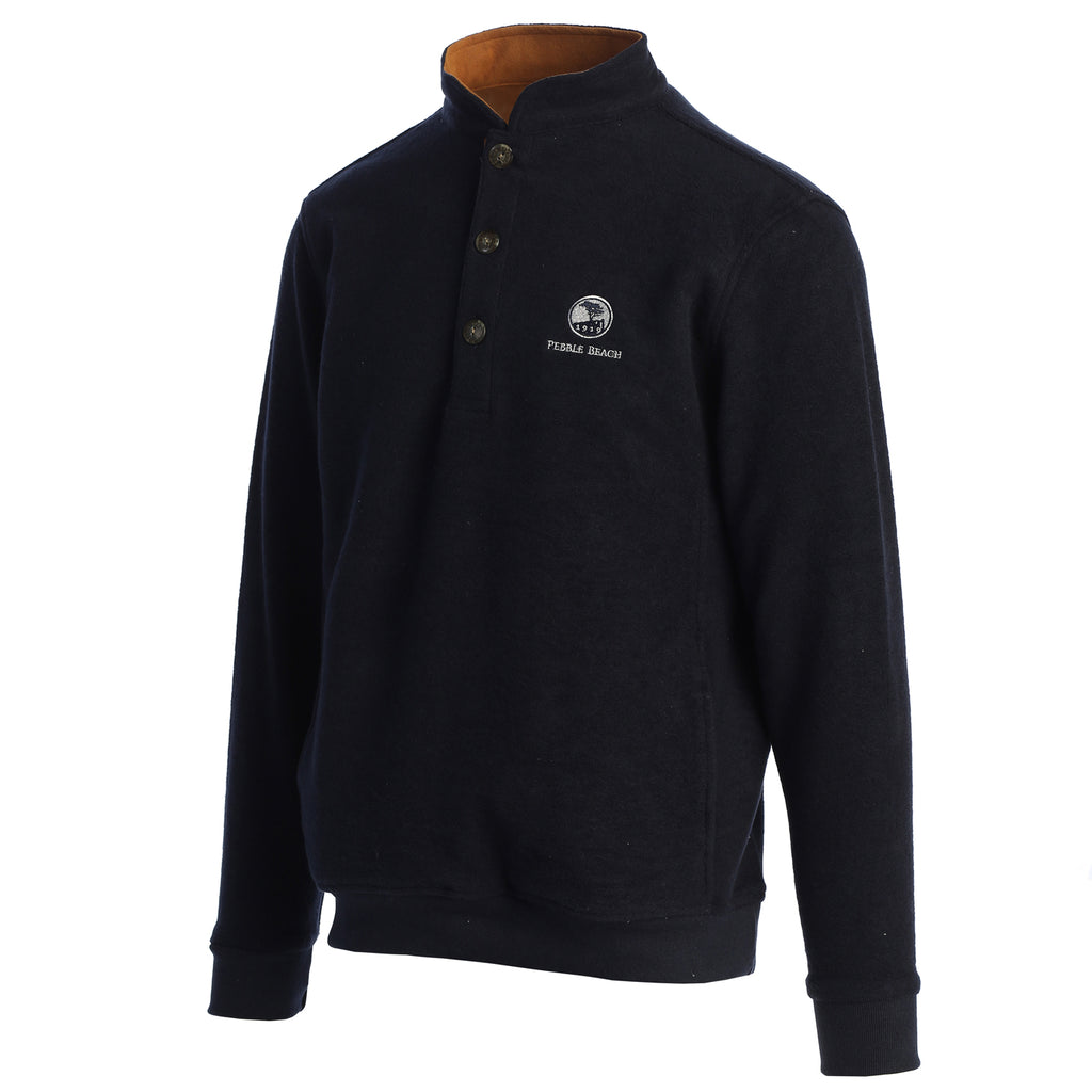 Pebble Beach Foothill Fleece Henley by Straight Down