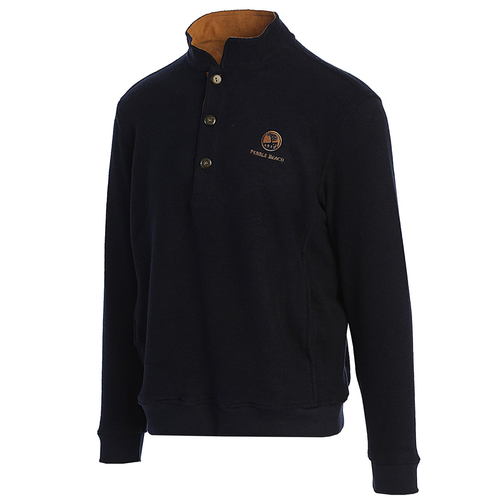 Pebble Beach Foothill Fleece Henley by Straight Down