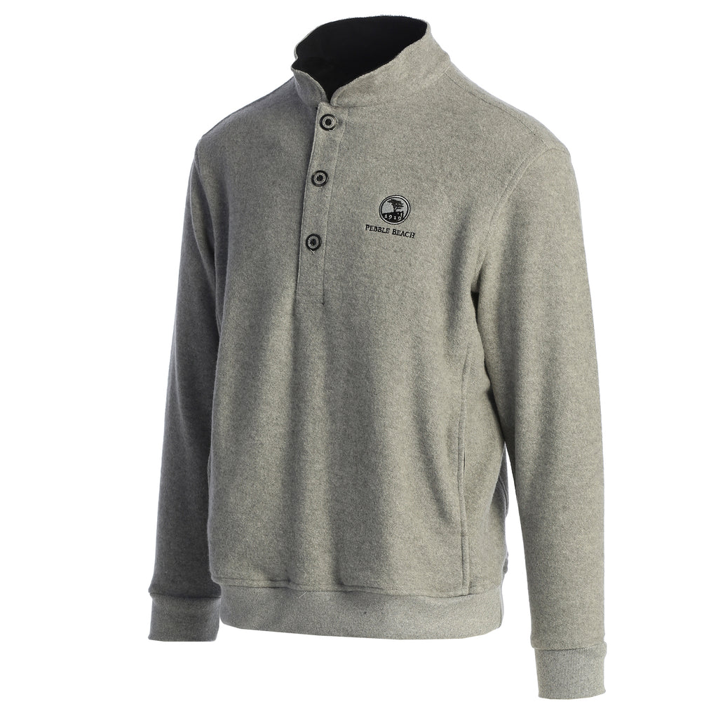Pebble Beach Foothill Fleece Henley by Straight Down
