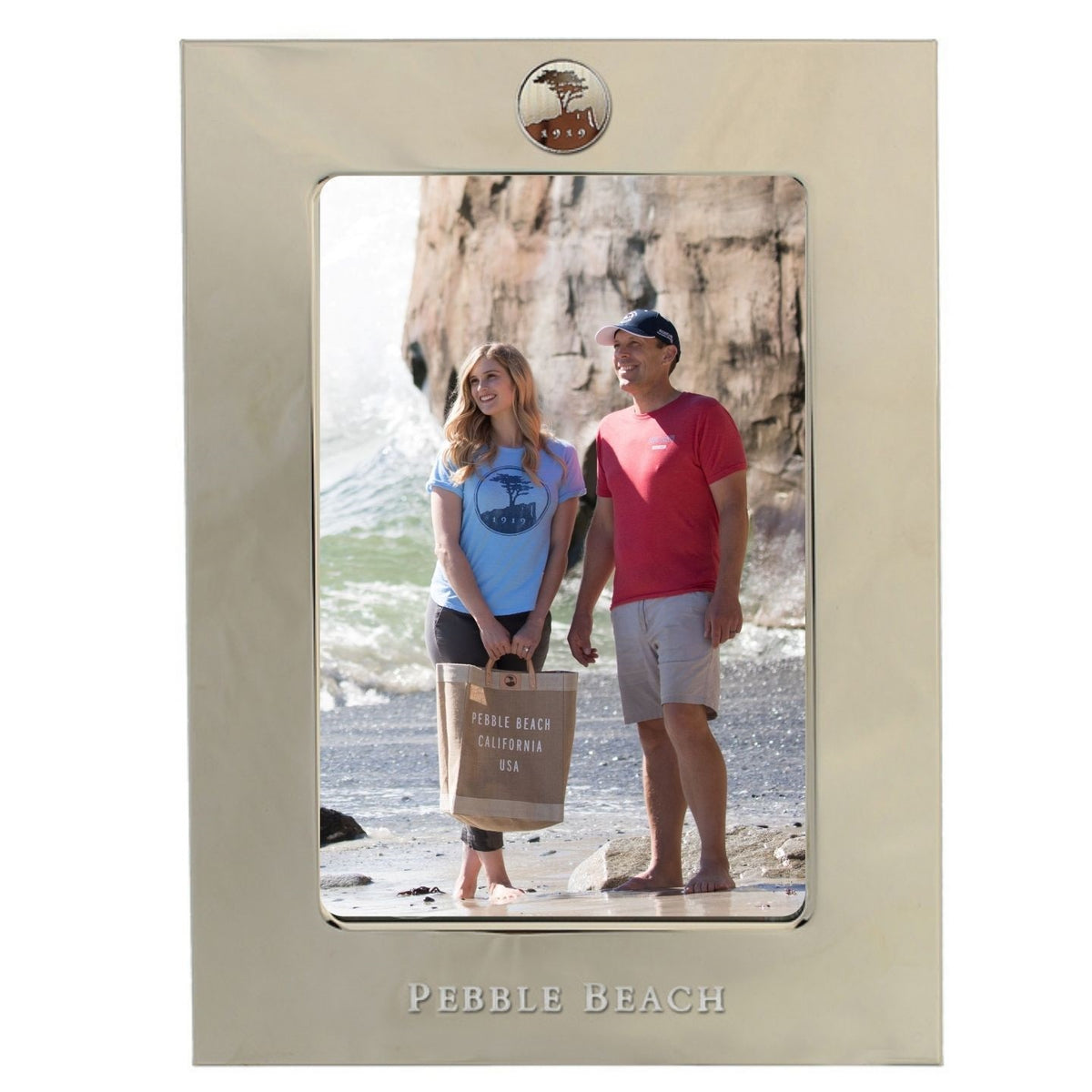 Pebble Beach Logo 5x7 Silver Picture Frame