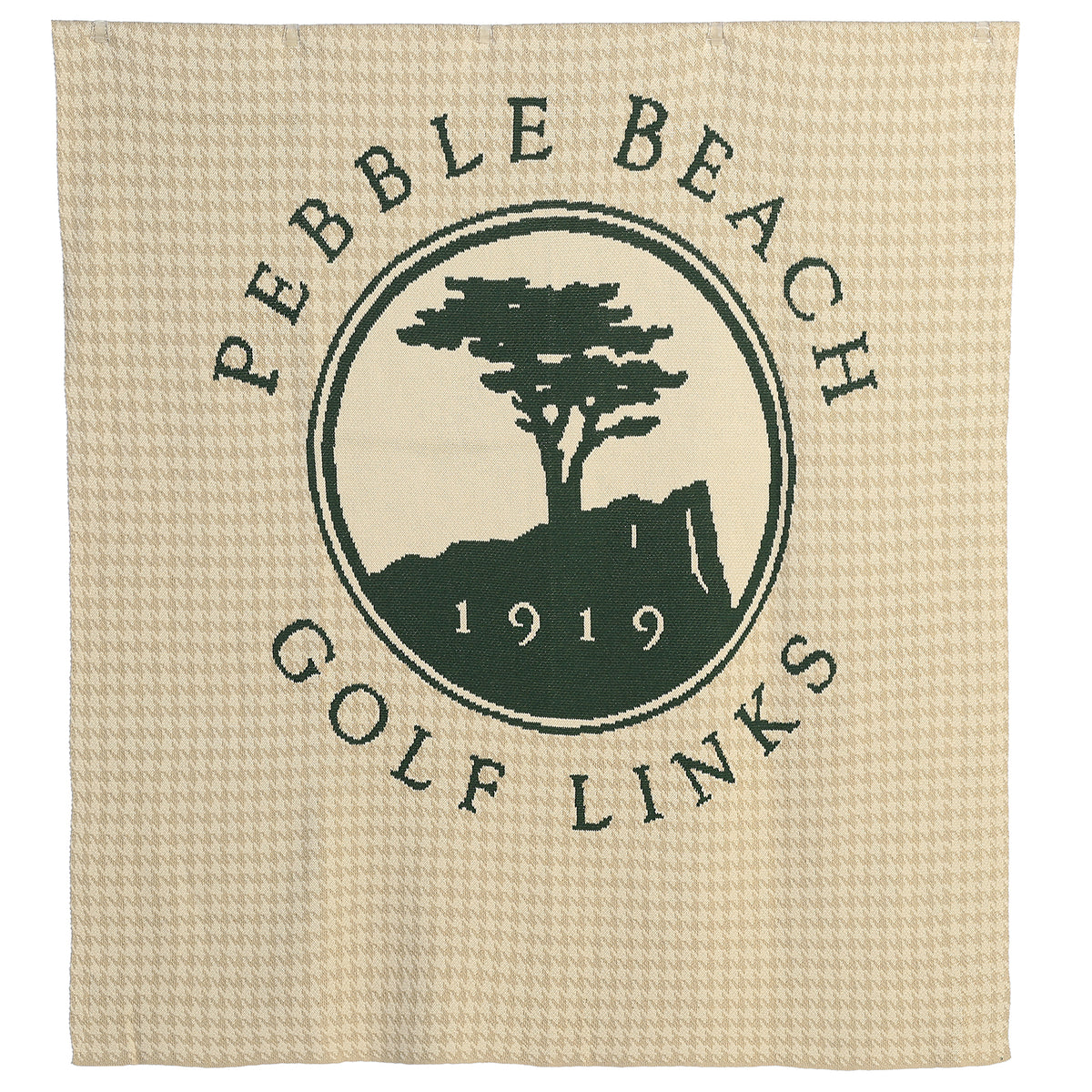 Pebble Beach Houndstooth Flax Throw