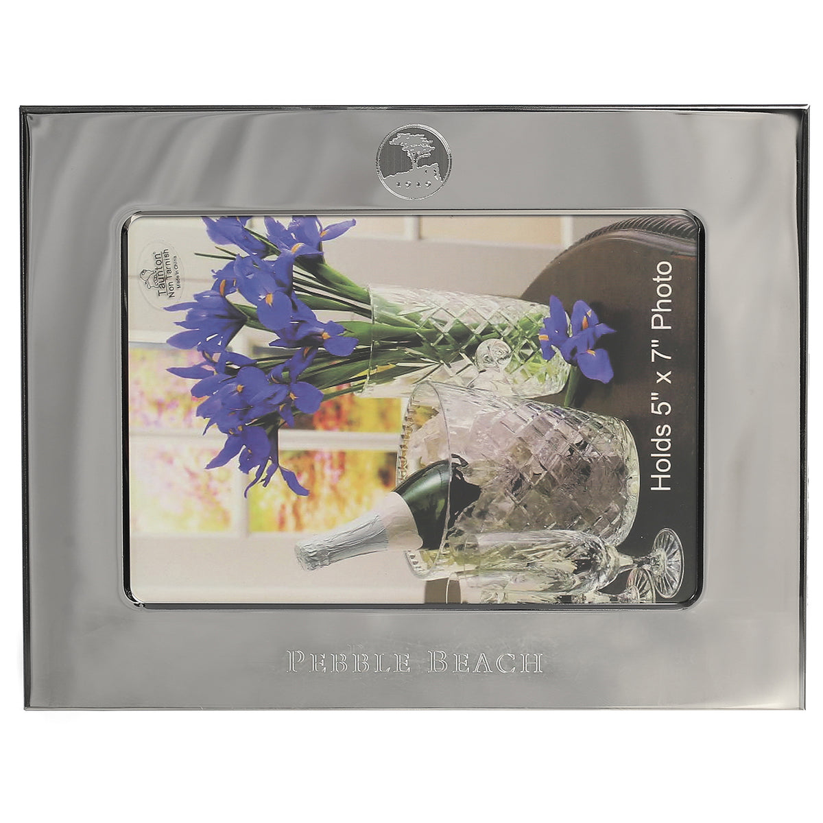 Pebble Beach Logo 5x7 Silver Picture Frame