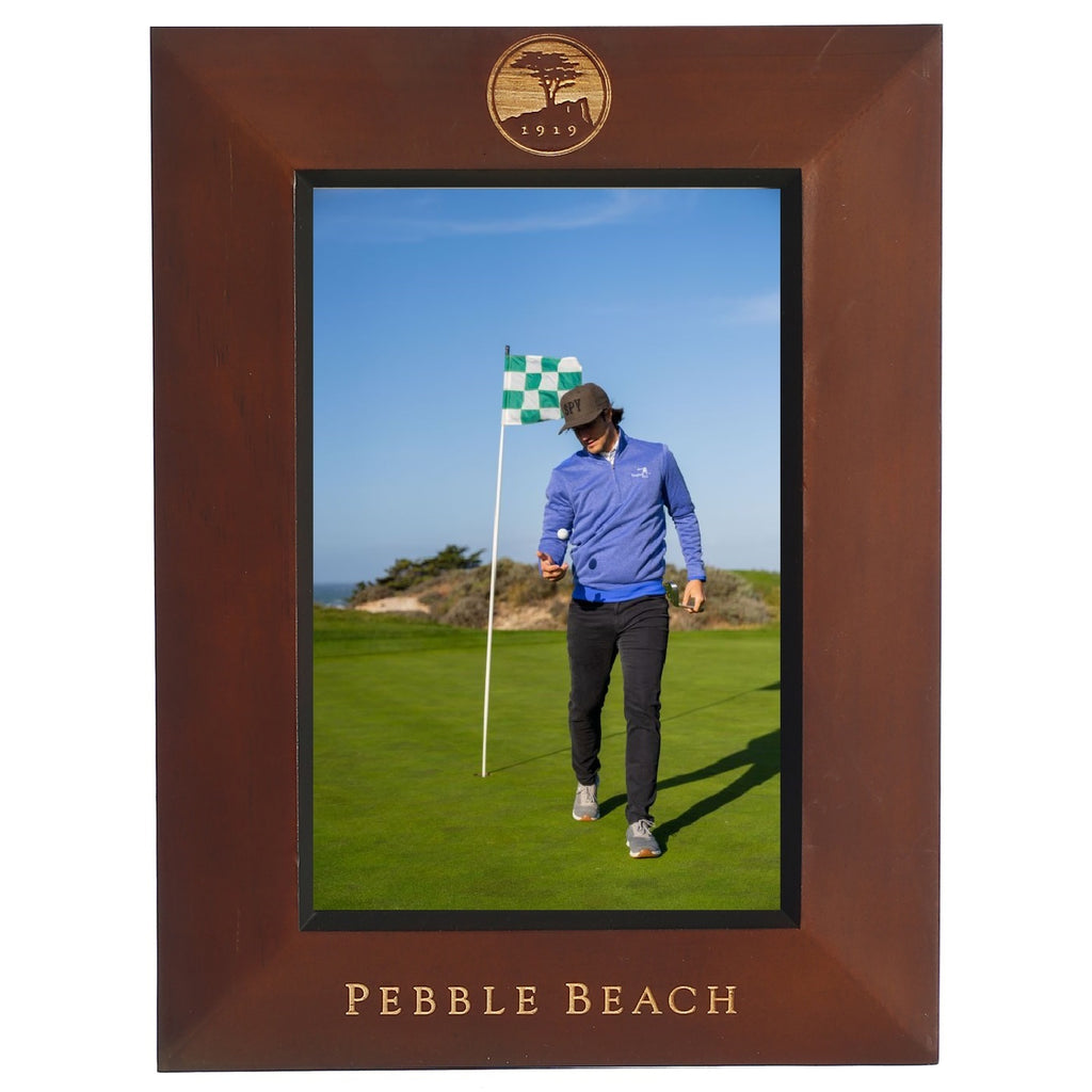 Pebble Beach Logo 4x6 Wood Frame