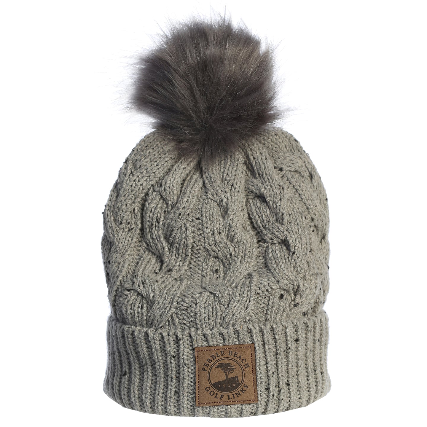 Pebble Beach Women's Fur Pom Pom Beanie by Kate Lord