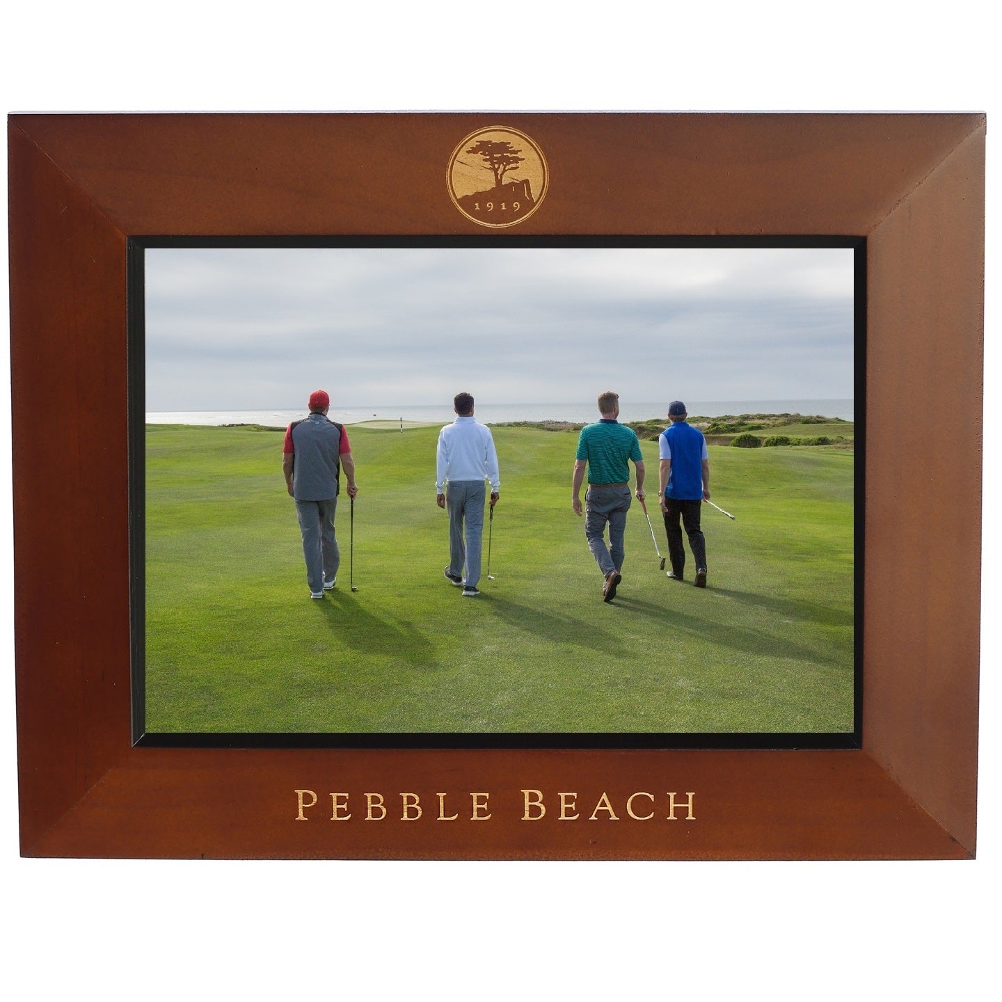 Pebble Beach Logo 5x7 Wood Frame