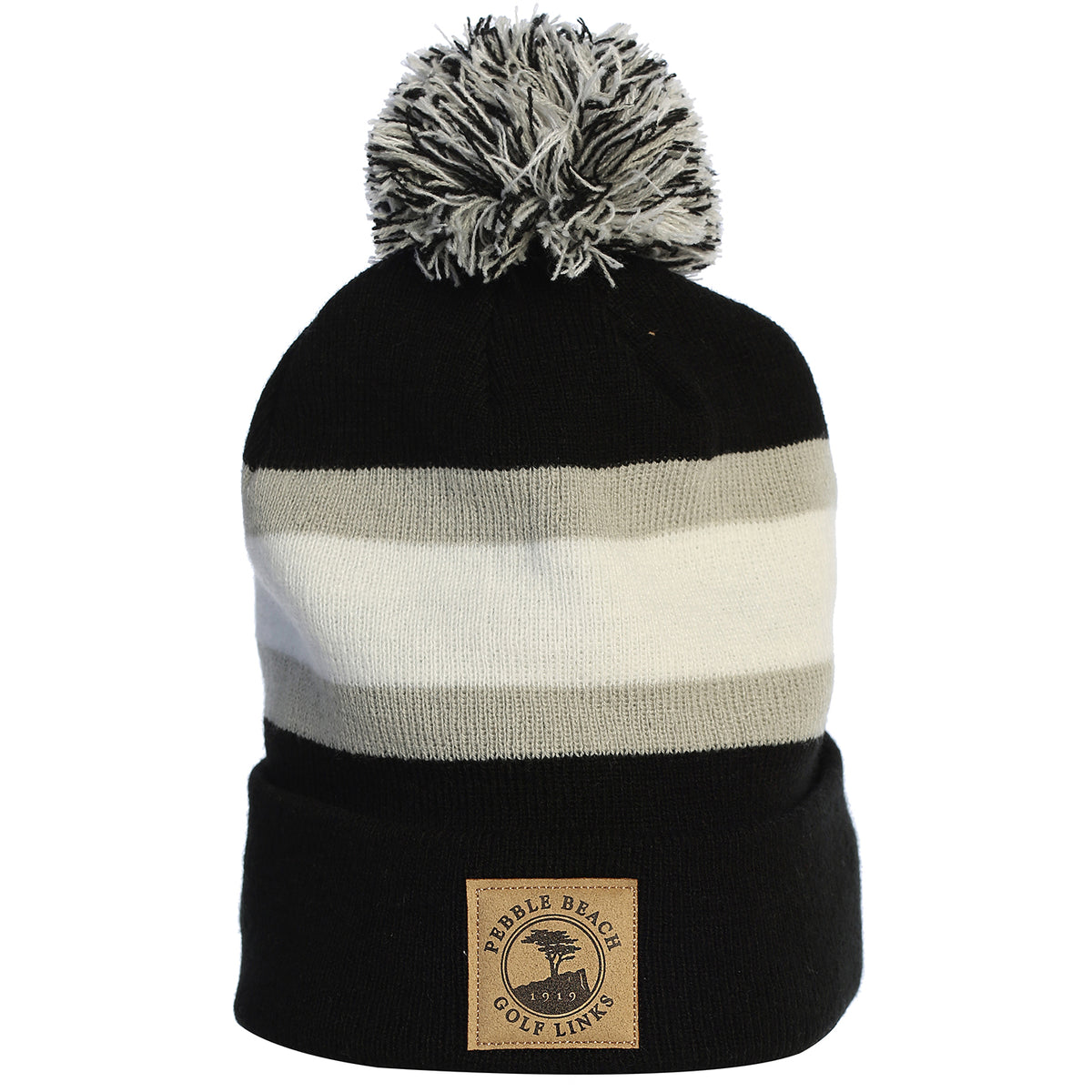 Pebble Beach Striped Pom Beanie by Ahead