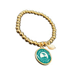 Pebble Beach Gold Tone Medallion Bracelet