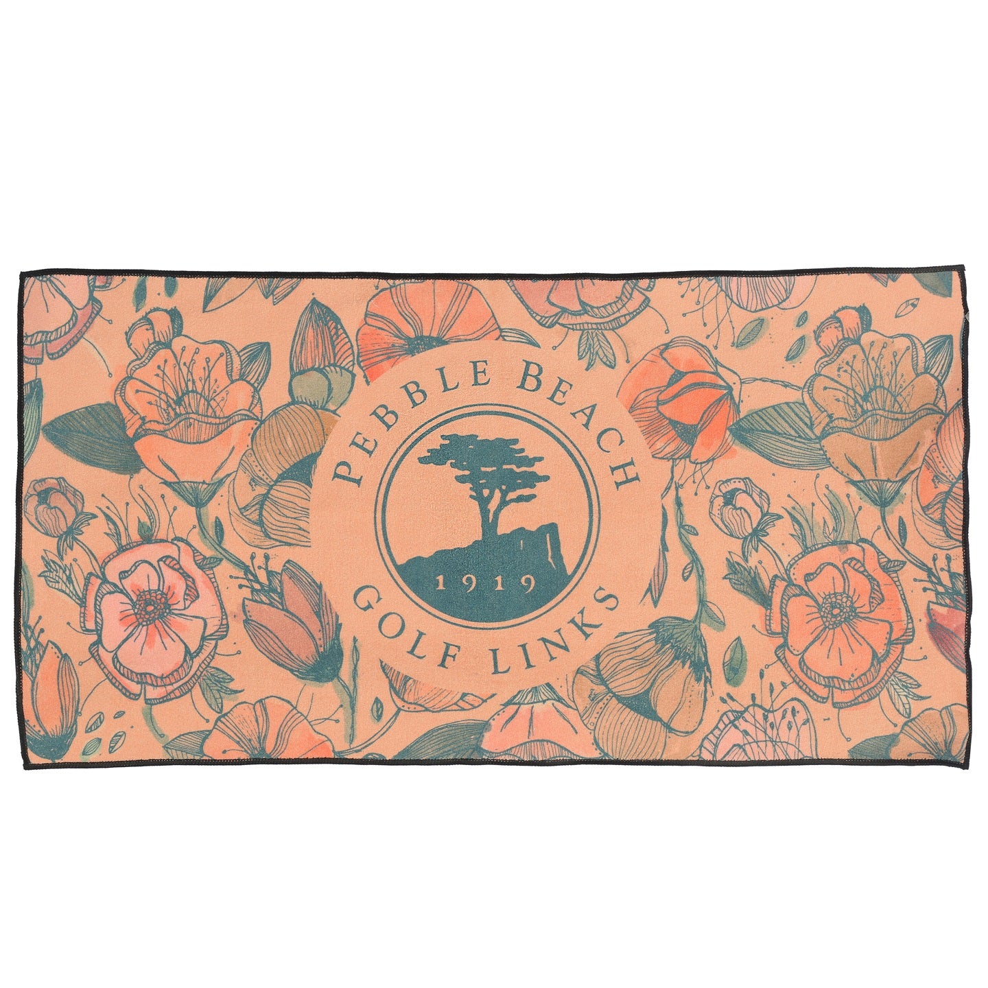 Pebble Beach California Poppy Rival Microfiber Golf Towel