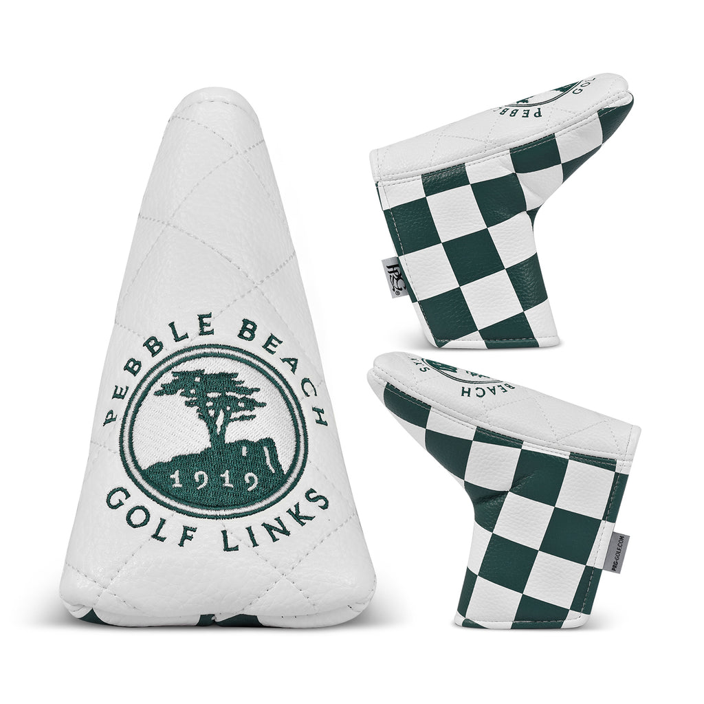 Pebble Beach Checkered Pin Flag Collection Blade Putter Cover