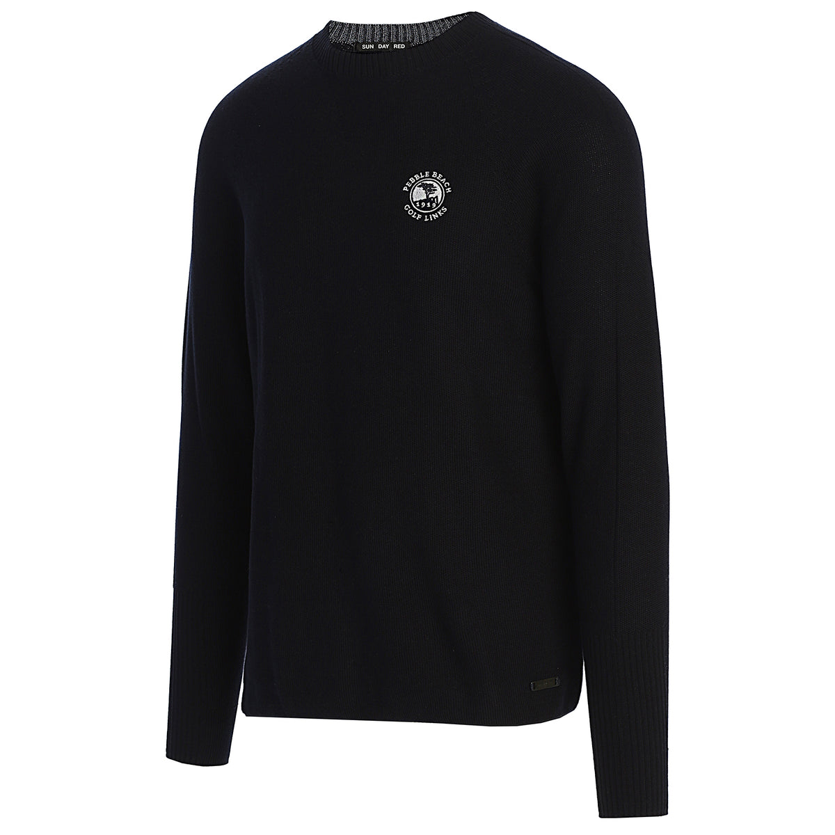 Pebble Beach 3D Knit Weather Navy Crew by Sun Day Red