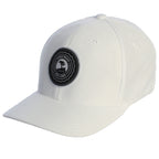 Pebble Beach Nassau Patch Fitted Hat by Travis Mathew- White