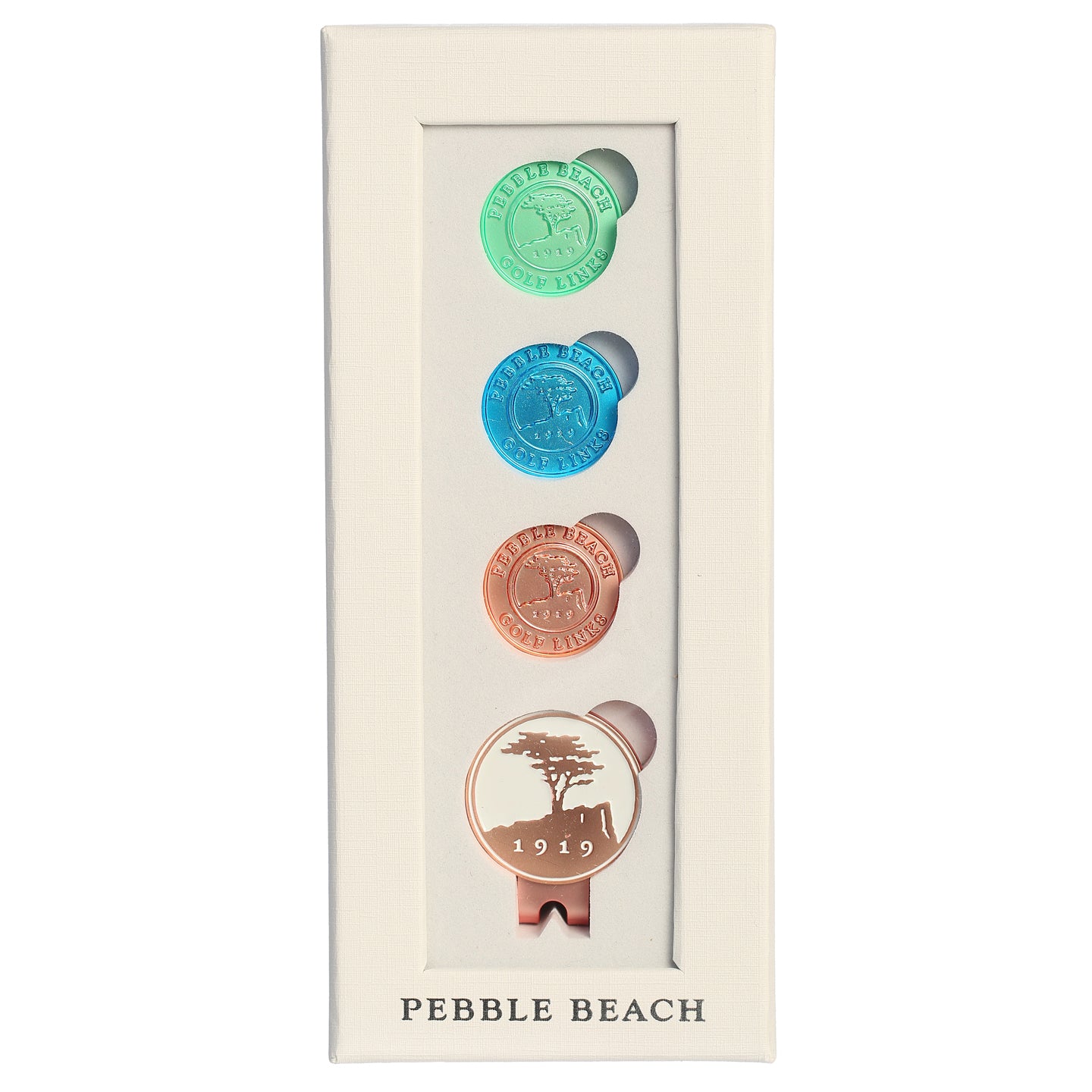 Pebble Beach Pastel Hat Clip and Ball Marker Set