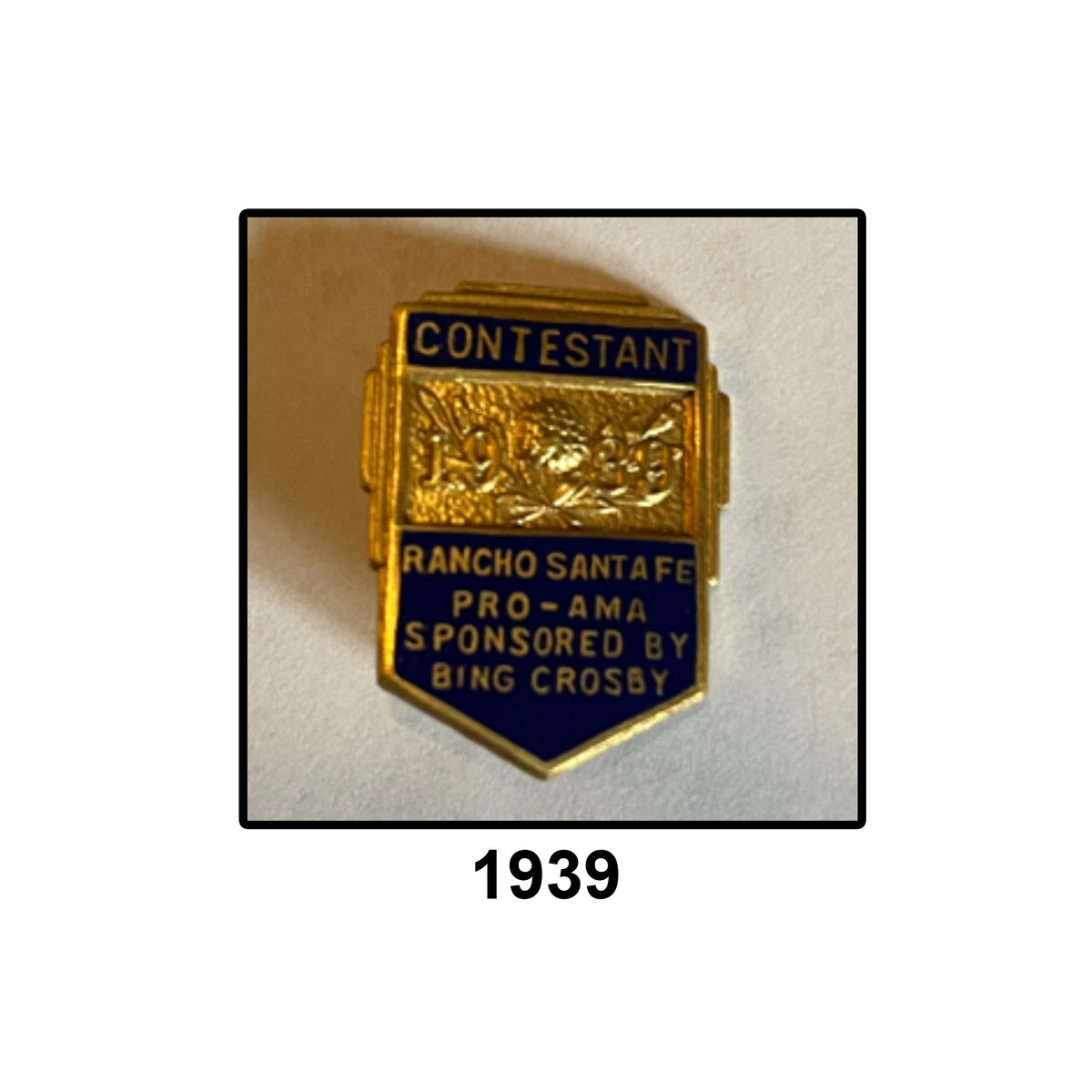 Rancho Santa Fe Player badge 1939