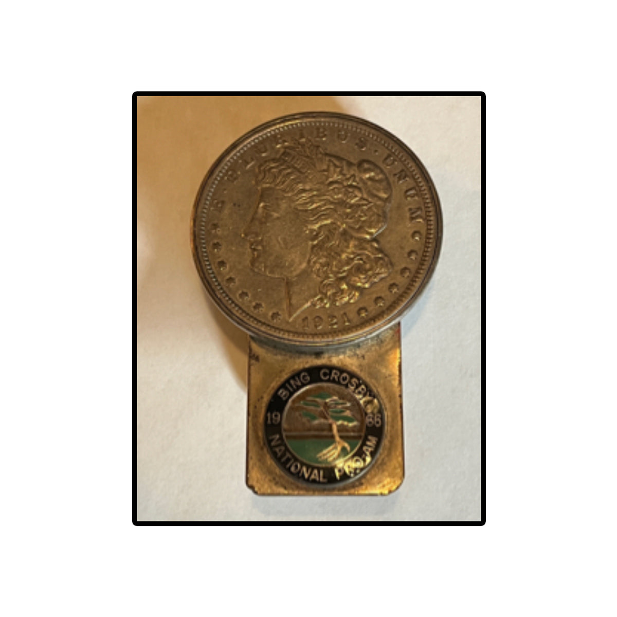 1966 Crosby Money Clip (1921 Silver Dollar) Drysdale