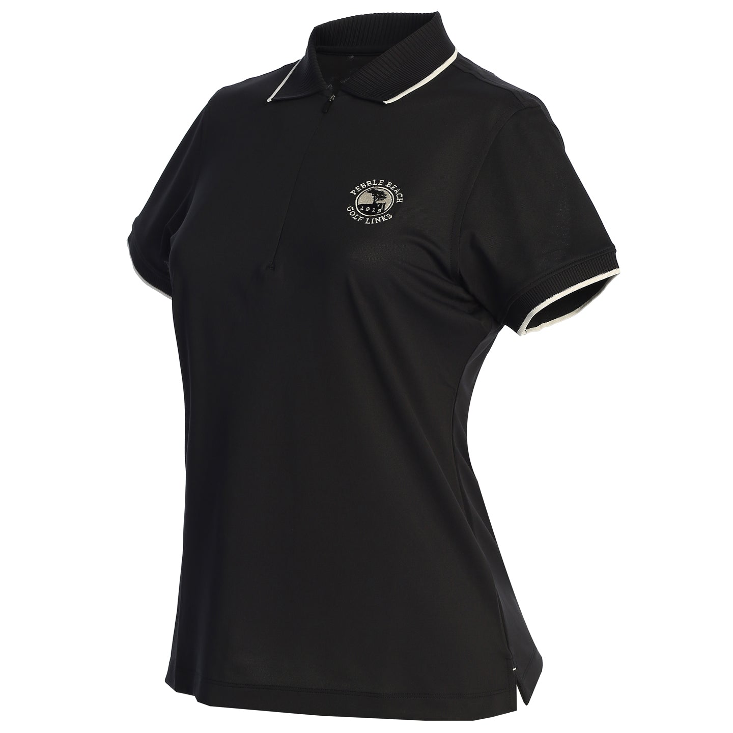 Pebble Beach Women's Sport Mesh Polo by Peter Millar- Black