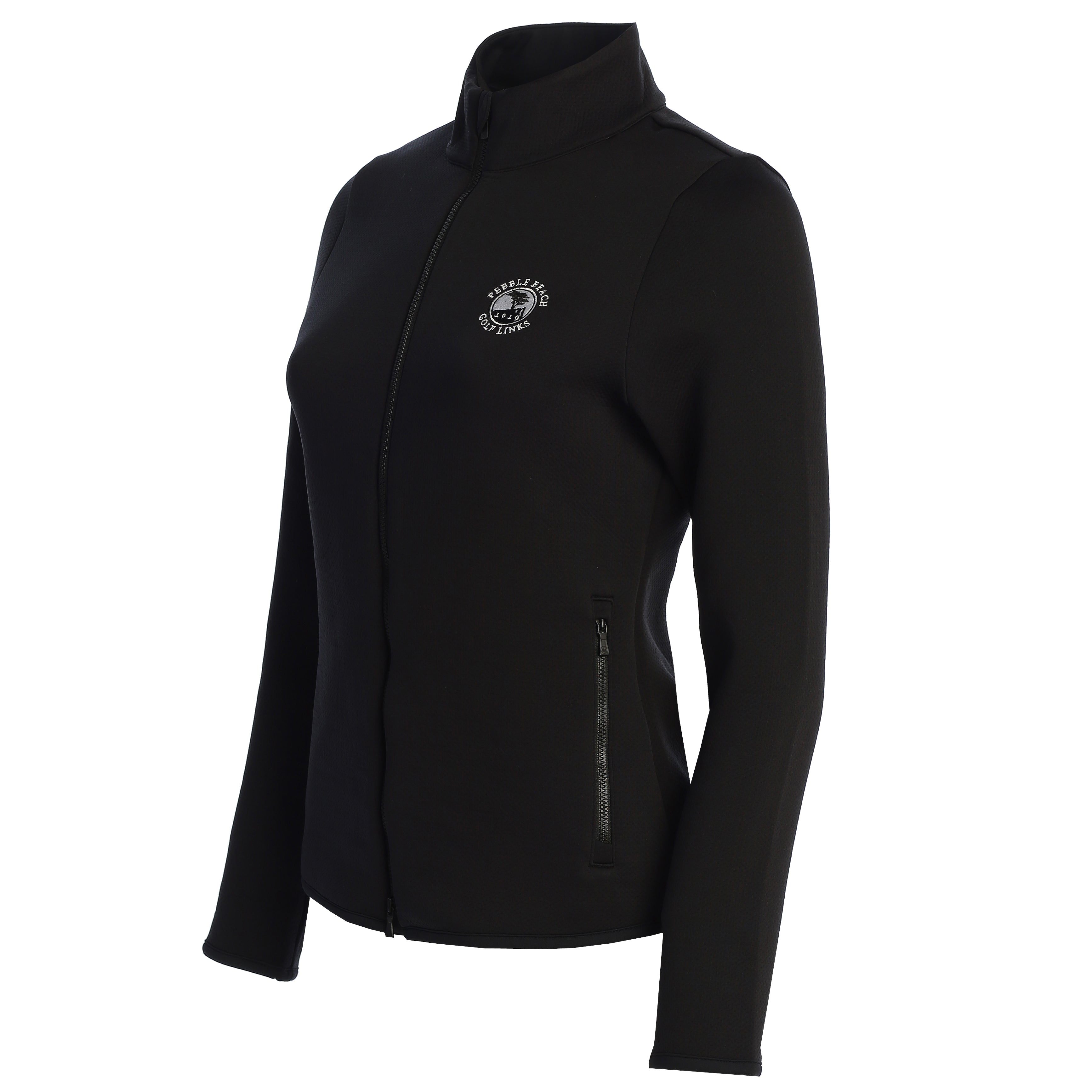 Pebble Beach Women's Lumi-Knit Full Zip Jacket by Peter Millar- Black