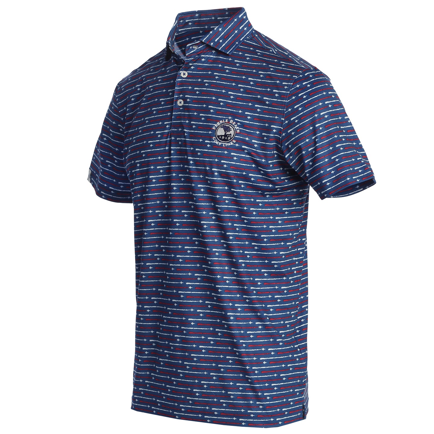 Pebble Beach Jet Stripe Polo by Donald Ross