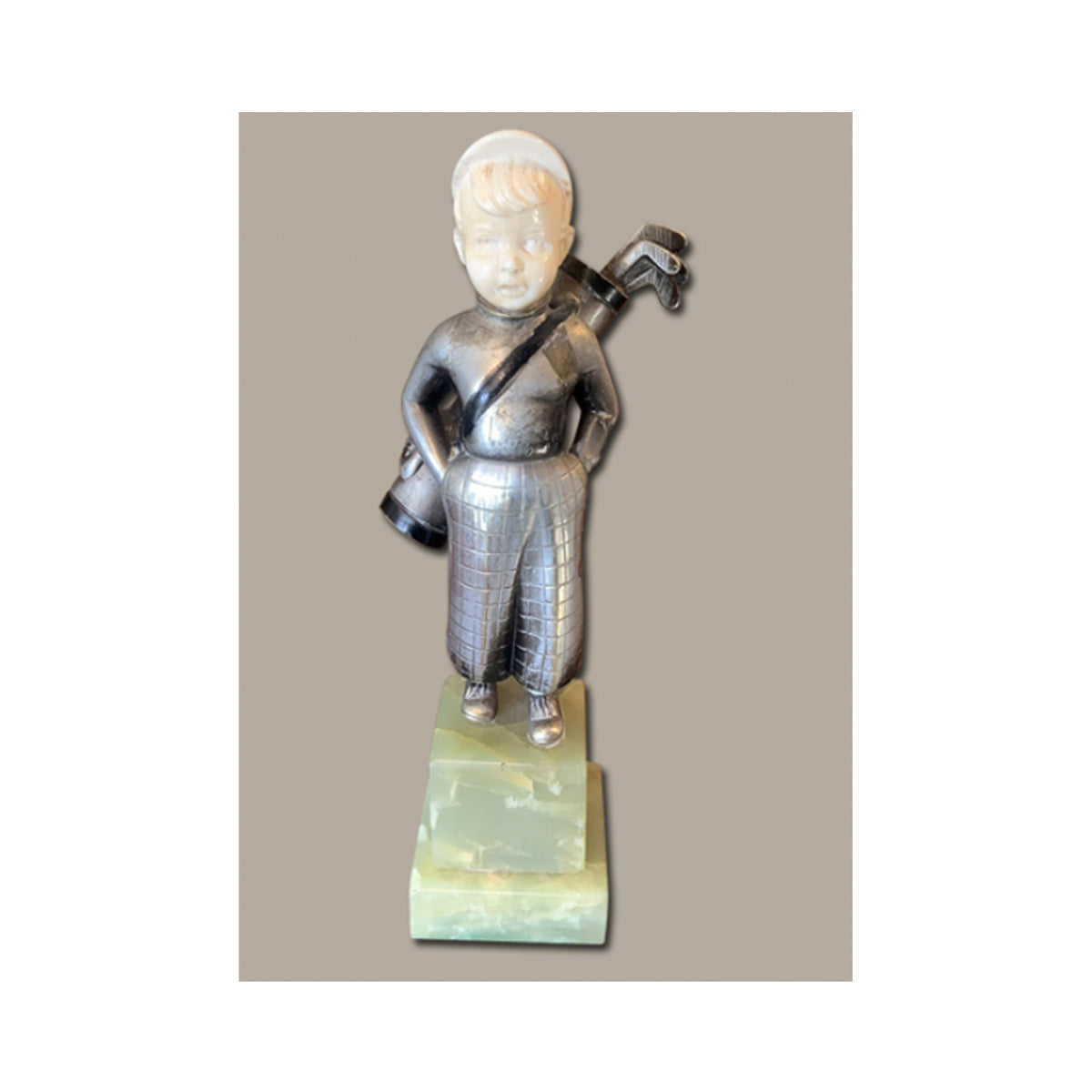 Ivory & Silver Caddie Statue