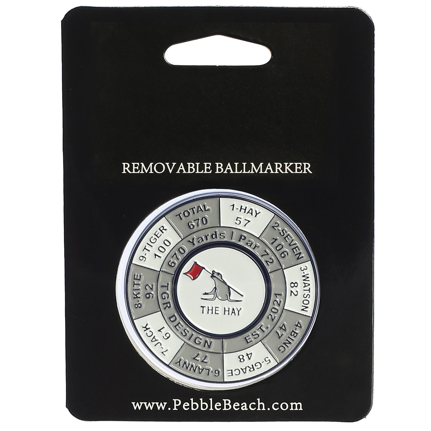 The Hay Mondomark XL Yardage Duo Ball Marker