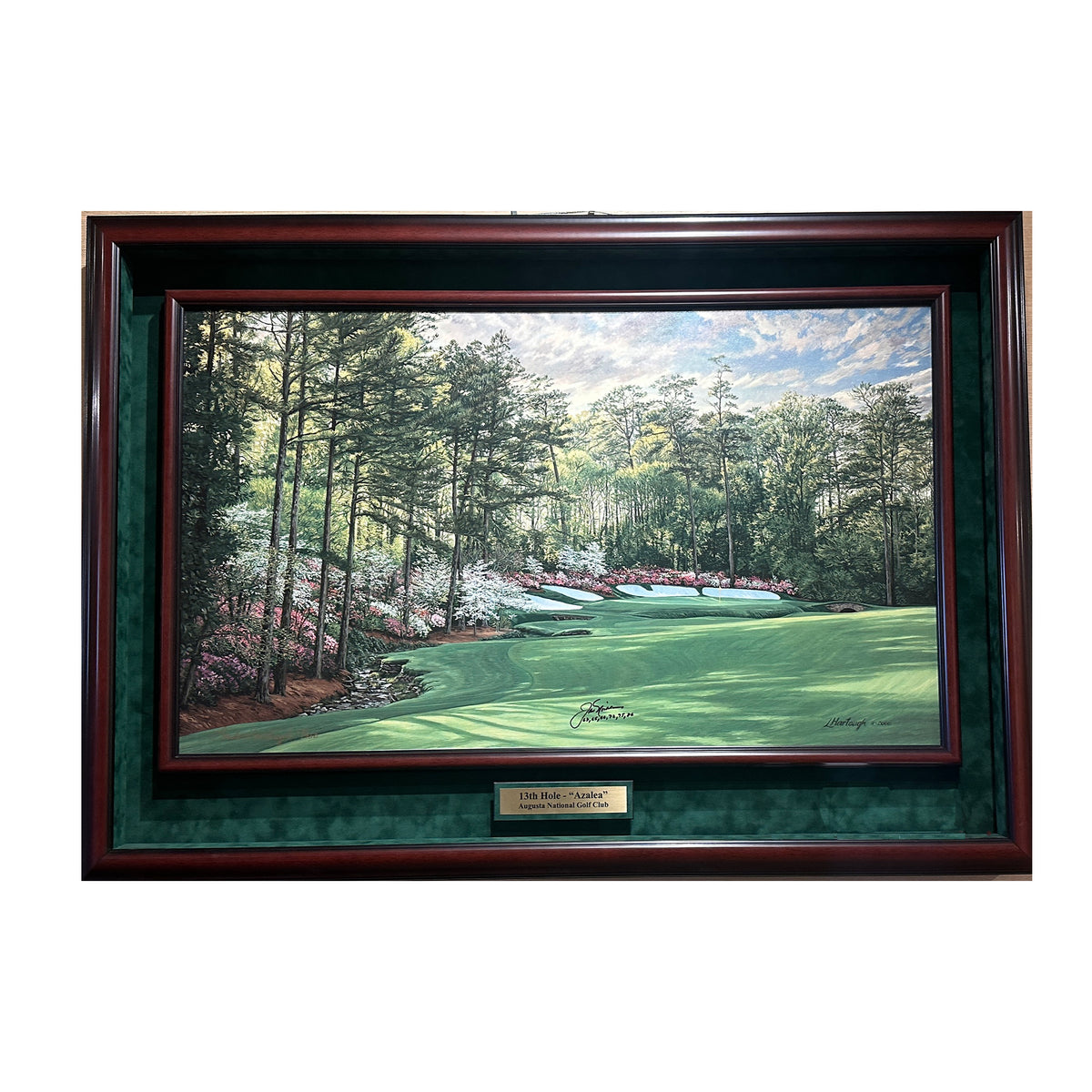 Augusta 13th Hole (Azalea) - Linda Hartough Giclee signed by Jack Nicklaus