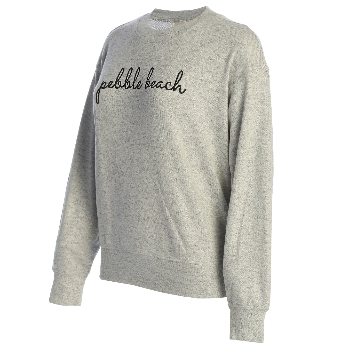 Pebble Beach Women's Script Banded Crew Sweater by Spirit
