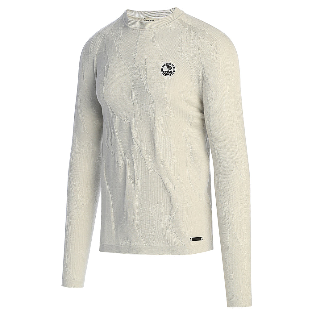 Pebble Beach 3D Knit Cashmere Tonal Camo Crew by Sun Day Red
