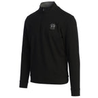 Black adidas quarter-zip pullover with a grey PBGL logo.