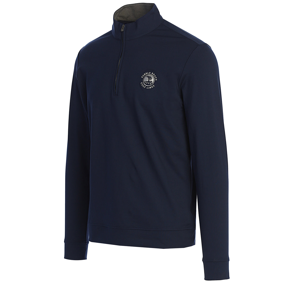 A navy blue adidas quarter-zip pullover  with a white PBGL logo.