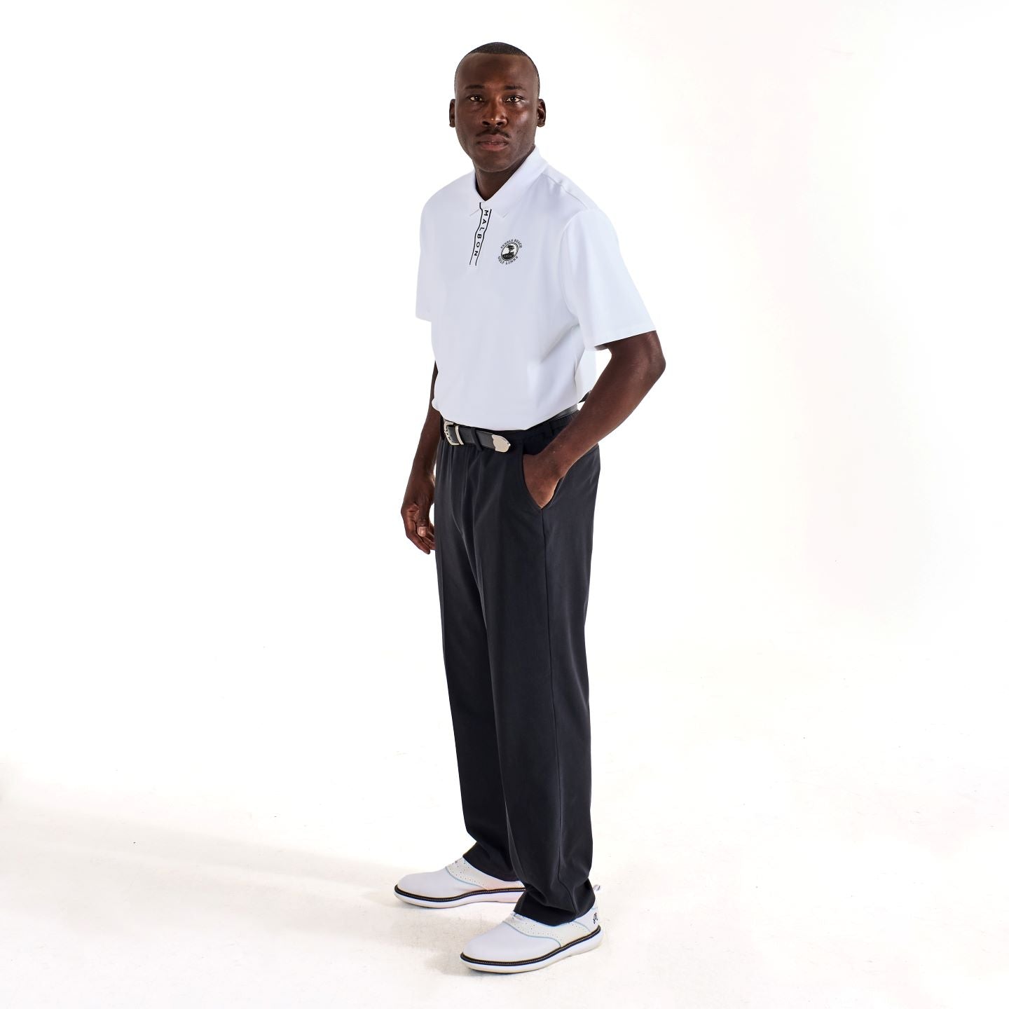 Pebble Beach Block Pique Performance Polo by Malbon