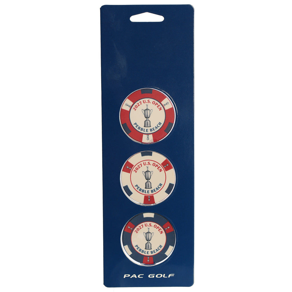 2027 U.S. Open Pebble Beach 3-Piece Poker Chip Set