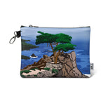 Pebble Beach Lone Cypress Chenille Zipper Tote