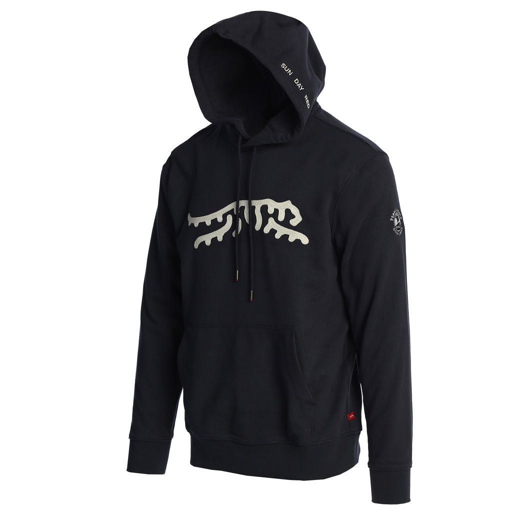 Pebble Beach Icon Chain Stitch Hoodie by Sun Day Red