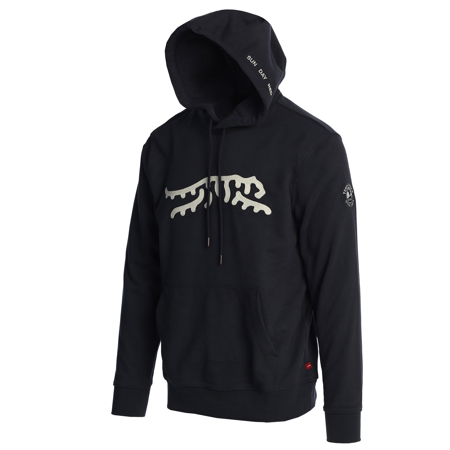 Pebble Beach Icon Chain Stitch Hoodie by Sun Day Red