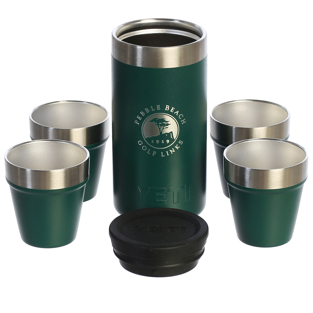 Pebble Beach Shot Glass 4 Pack and Carrying Case by Yeti
