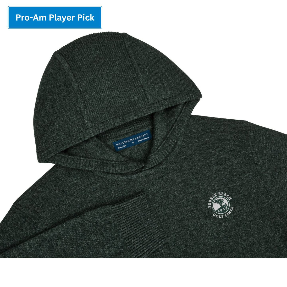 Pebble Beach Logan Cashmere Hoodie by Holderness & Bourne