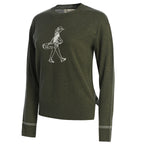 Pebble Beach Walking Girl Crewneck by Draw and Fade