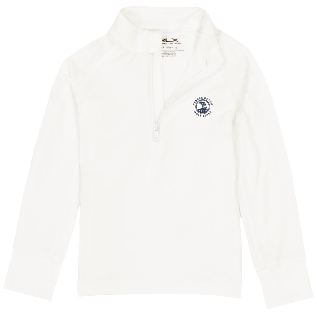 Pebble Beach Girl's Stretch Peached 1/4 Zip Pullover by Ralph Lauren