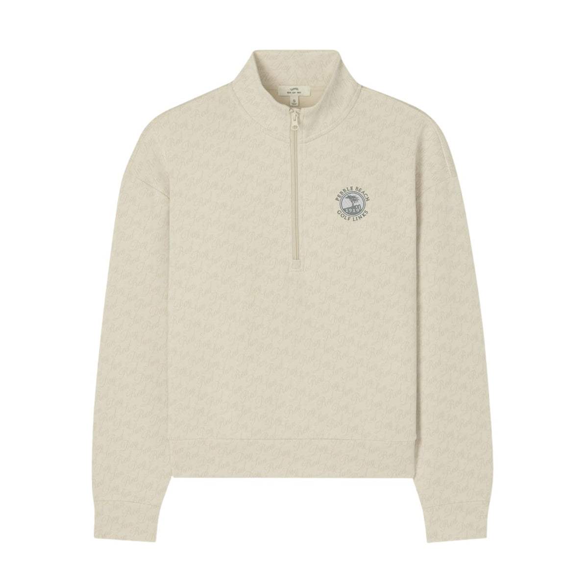 Pebble Beach Women's All Over Print Luxe Quarter Zip by Sun Day Red