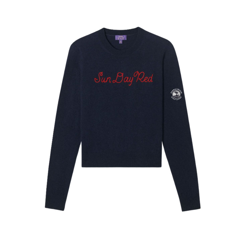 Pebble Beach Women's Cashmere Crewneck Sweater by Sun Day Red
