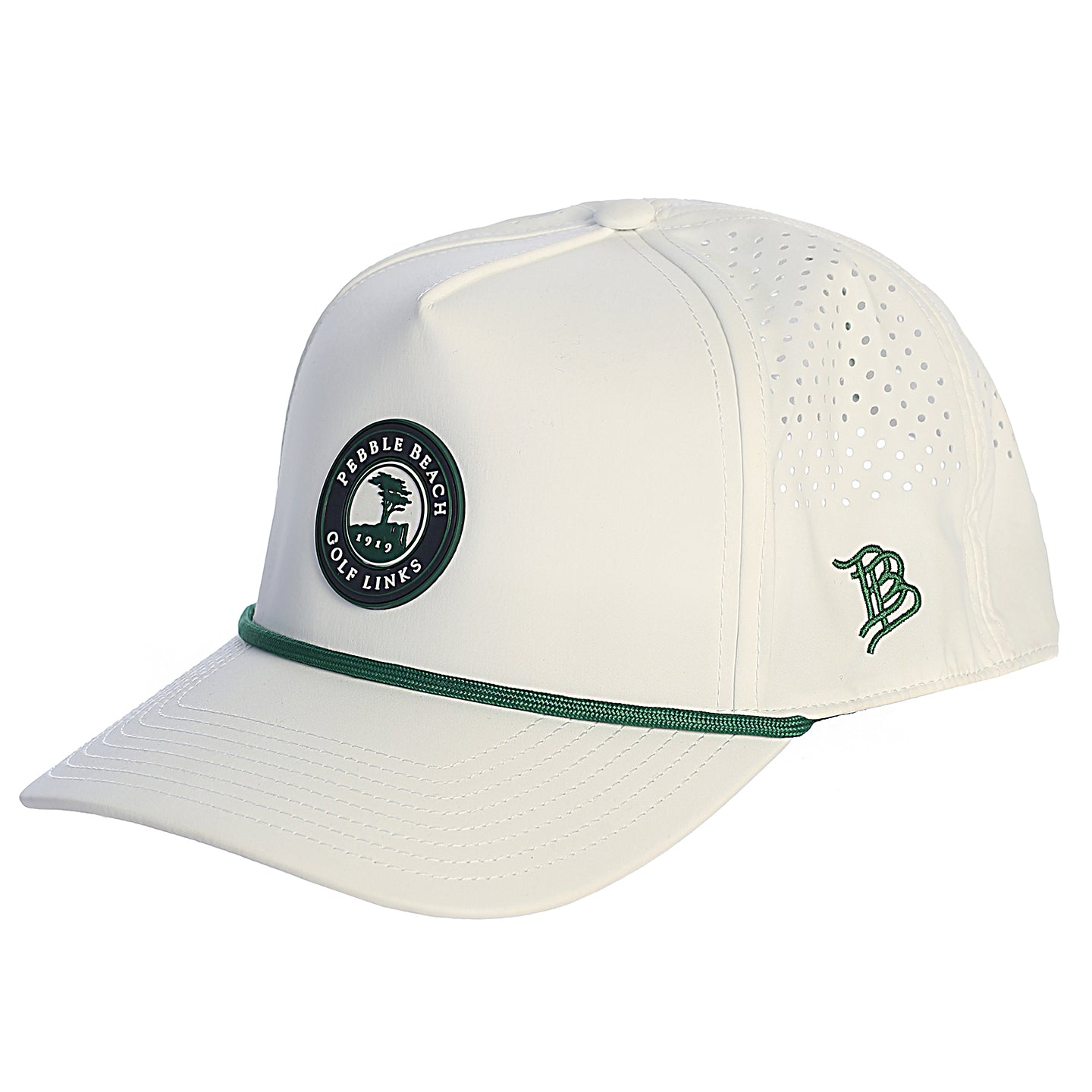 Pebble Beach Curved 5 Panel Rope Golf Hat by Branded Bills